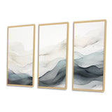 Blue Grey Line Art Conceptual Abstract II - Multi-Panels