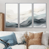 Blue Grey Line Art Conceptual Abstract II - Multi-Panels