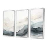 Blue Grey Line Art Conceptual Abstract II - Multi-Panels