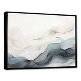 Blue Grey Line Art Conceptual Abstract II - Abstract Canvas Wall Art