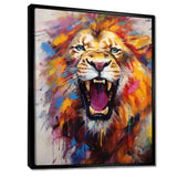 Abstract Roar Lion - Red Lion Wall Art