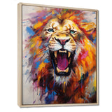 Abstract Roar Lion - Red Lion Wall Art