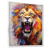 Abstract Roar Lion - Red Lion Wall Art