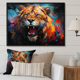 Lion Futuristic Wilderness Futurist - Lion Living Room Wall Art