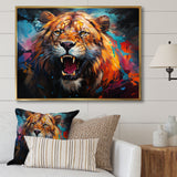 Lion Futuristic Wilderness Futurist - Lion Living Room Wall Art