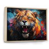 Lion Futuristic Wilderness Futurist - Lion Living Room Wall Art