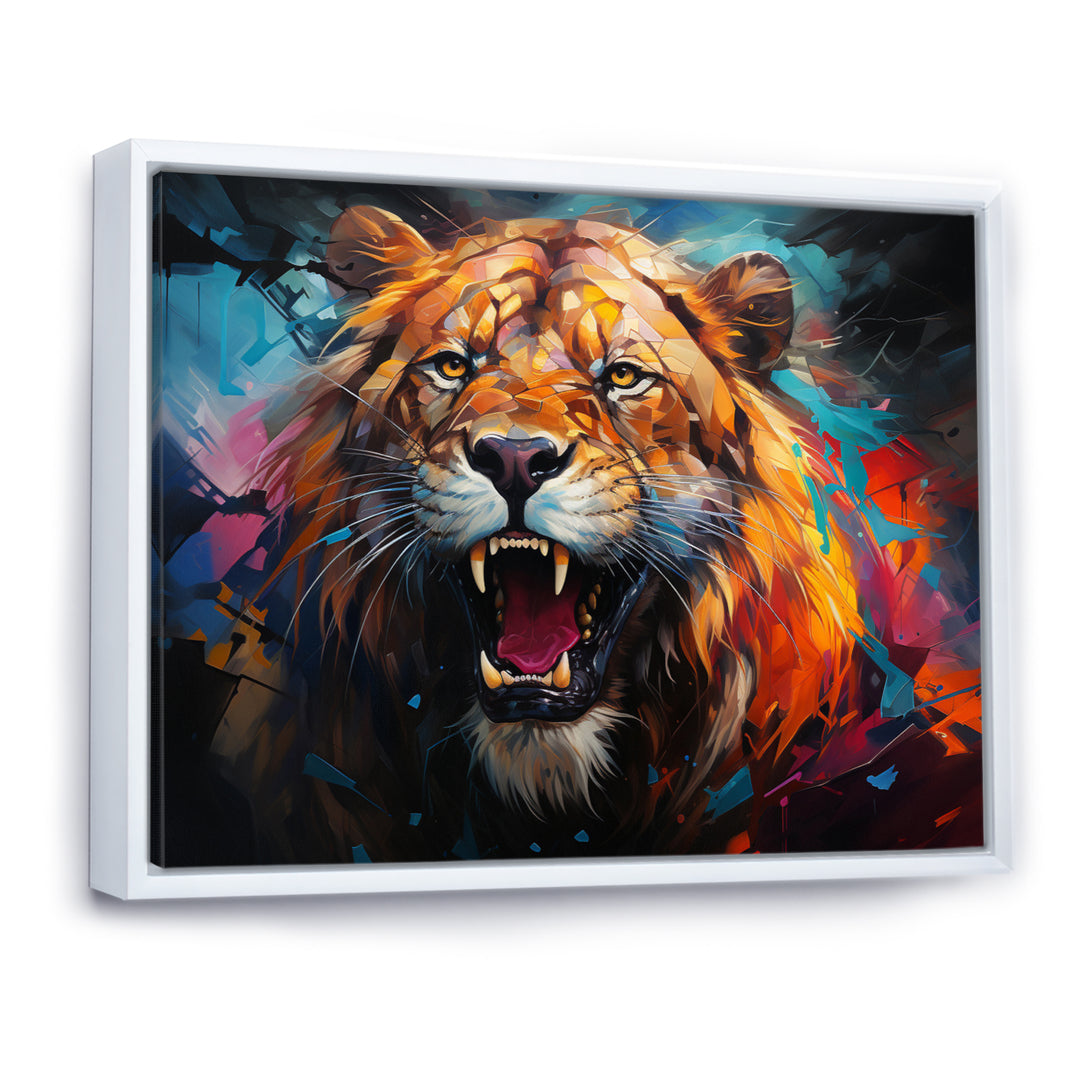 Lion Futuristic Wilderness Futurist - Lion Living Room Wall Art