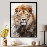 Lion Portrait Photography - Animals Canvas Wall Art