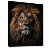 Lion Regal King Portrait - Brown Lion Wall Art