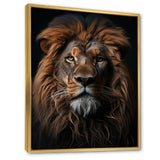 Lion Regal King Portrait - Brown Lion Wall Art