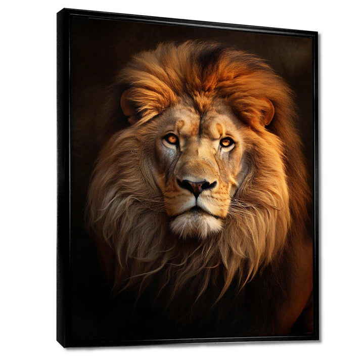 Lion Regal Majesty Lion - Animals Canvas Wall Art