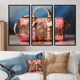 Minimalist Pink Lv Bag I - Multi-Panels