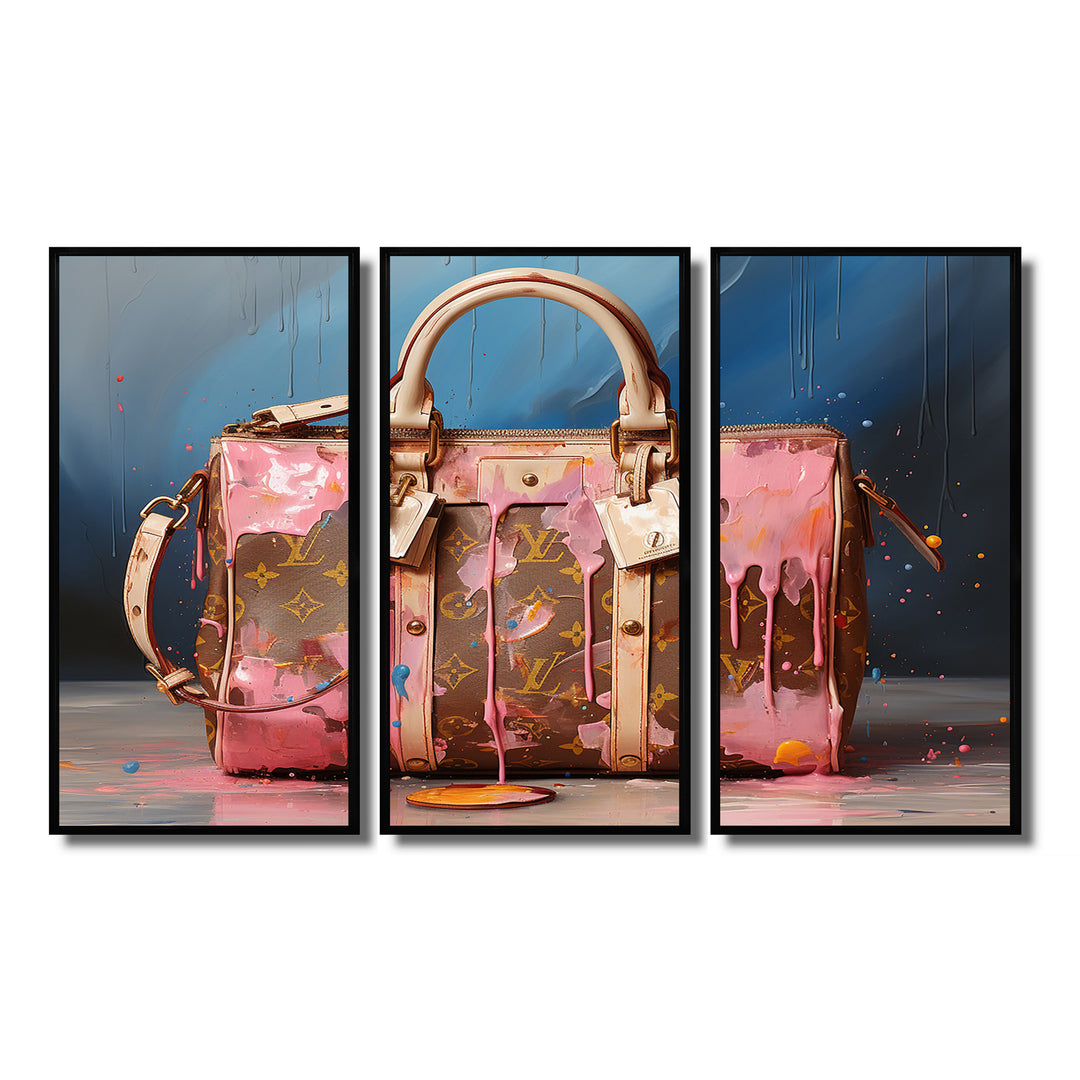 Minimalist Pink Lv Bag I - Multi-Panels