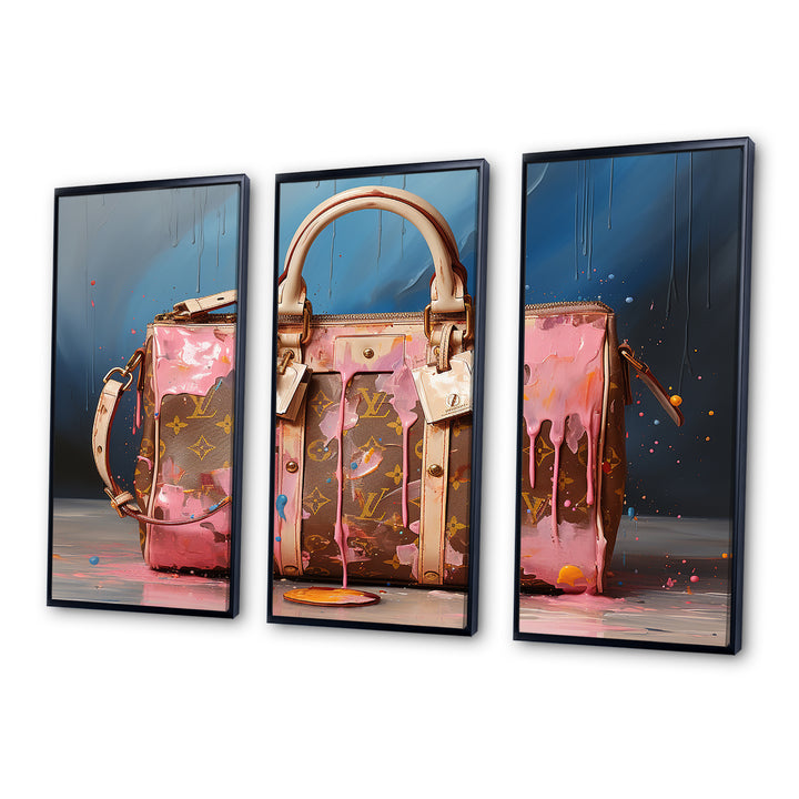 Minimalist Pink Lv Bag I - Multi-Panels