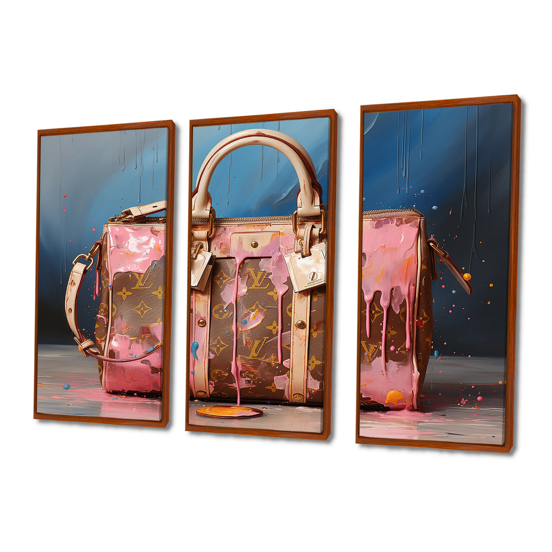 Minimalist Pink Lv Bag I - Multi-Panels