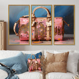 Minimalist Pink Lv Bag I - Multi-Panels