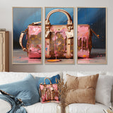 Minimalist Pink Lv Bag I - Multi-Panels
