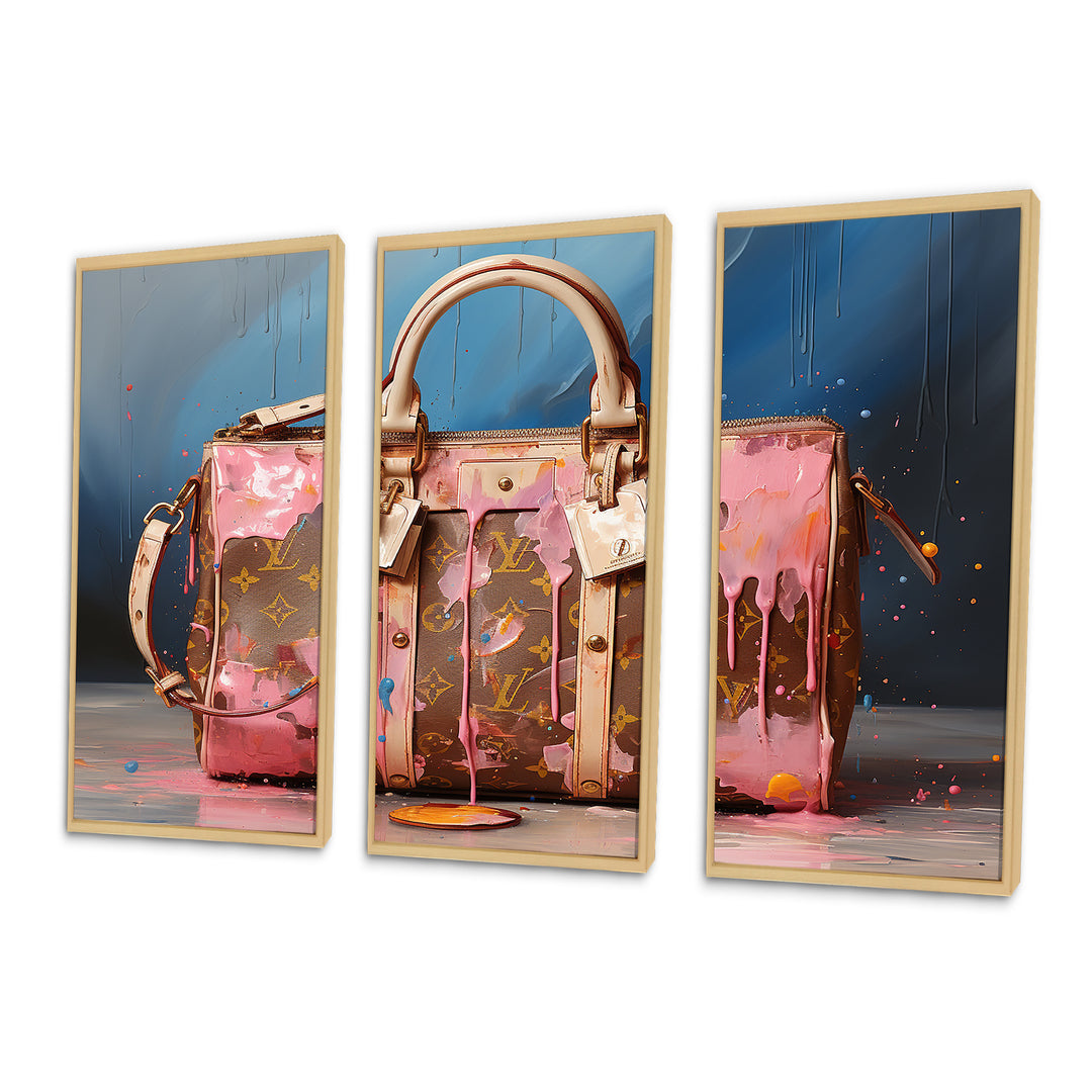Minimalist Pink Lv Bag I - Multi-Panels