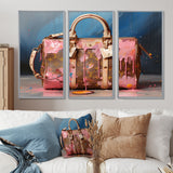 Minimalist Pink Lv Bag I - Multi-Panels