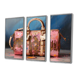 Minimalist Pink Lv Bag I - Multi-Panels