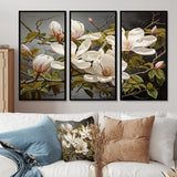 White Green Magnolias Magnolia Serenity - Multi-Panels