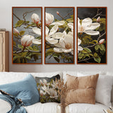 White Green Magnolias Magnolia Serenity - Multi-Panels