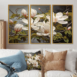 White Green Magnolias Magnolia Serenity - Multi-Panels