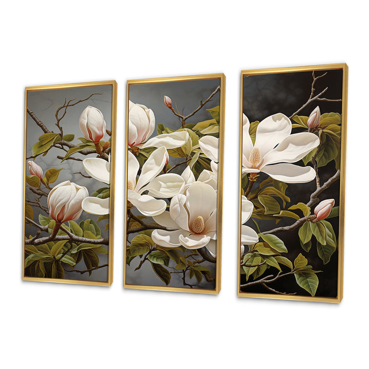 White Green Magnolias Magnolia Serenity - Multi-Panels