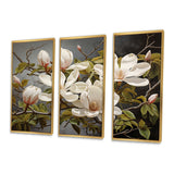 White Green Magnolias Magnolia Serenity - Multi-Panels