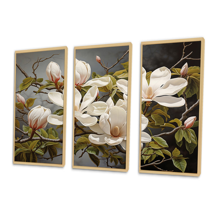 White Green Magnolias Magnolia Serenity - Multi-Panels