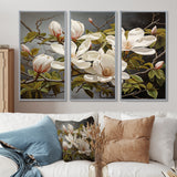 White Green Magnolias Magnolia Serenity - Multi-Panels