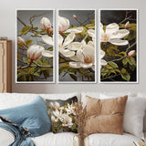 White Green Magnolias Magnolia Serenity - Multi-Panels