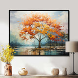 Orange Maple Trees Majestic I - Floral Canvas Wall Art