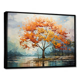 Orange Maple Trees Majestic I - Floral Canvas Wall Art