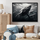 Grey Marine Animals Graceful Giants - Marine Animals Wall Art Prints