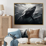 Grey Marine Animals Graceful Giants - Marine Animals Wall Art Prints