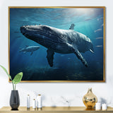 Blue Marine Animals Graceful Giants - Marine Animals Wall Art Prints