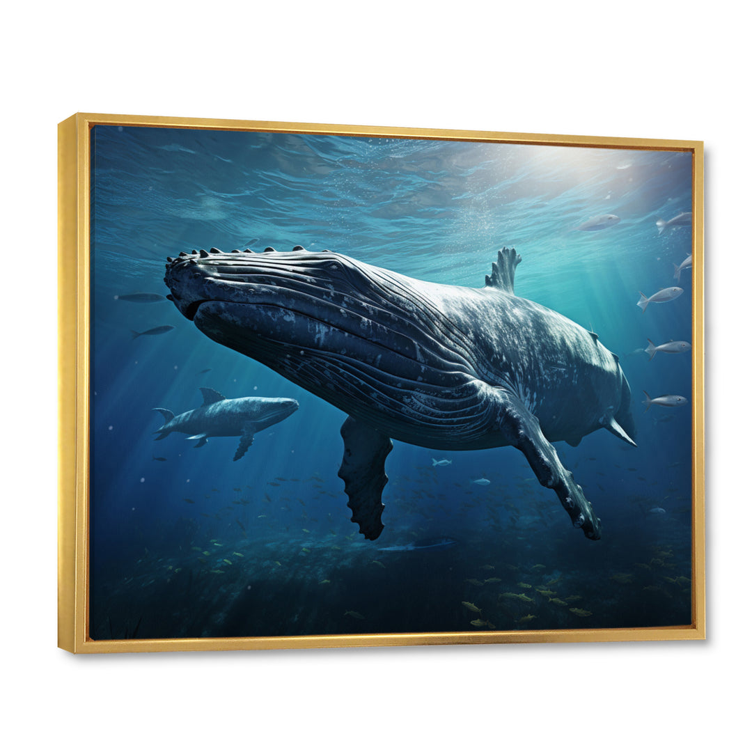 Blue Marine Animals Graceful Giants - Marine Animals Wall Art Prints