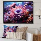 Purple Pink Marine Animals Harmony - Purple Marine Animals Wall Art