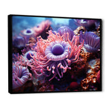 Purple Pink Marine Animals Harmony - Purple Marine Animals Wall Art