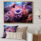 Purple Pink Marine Animals Harmony - Purple Marine Animals Wall Art