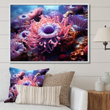 Purple Pink Marine Animals Harmony - Purple Marine Animals Wall Art