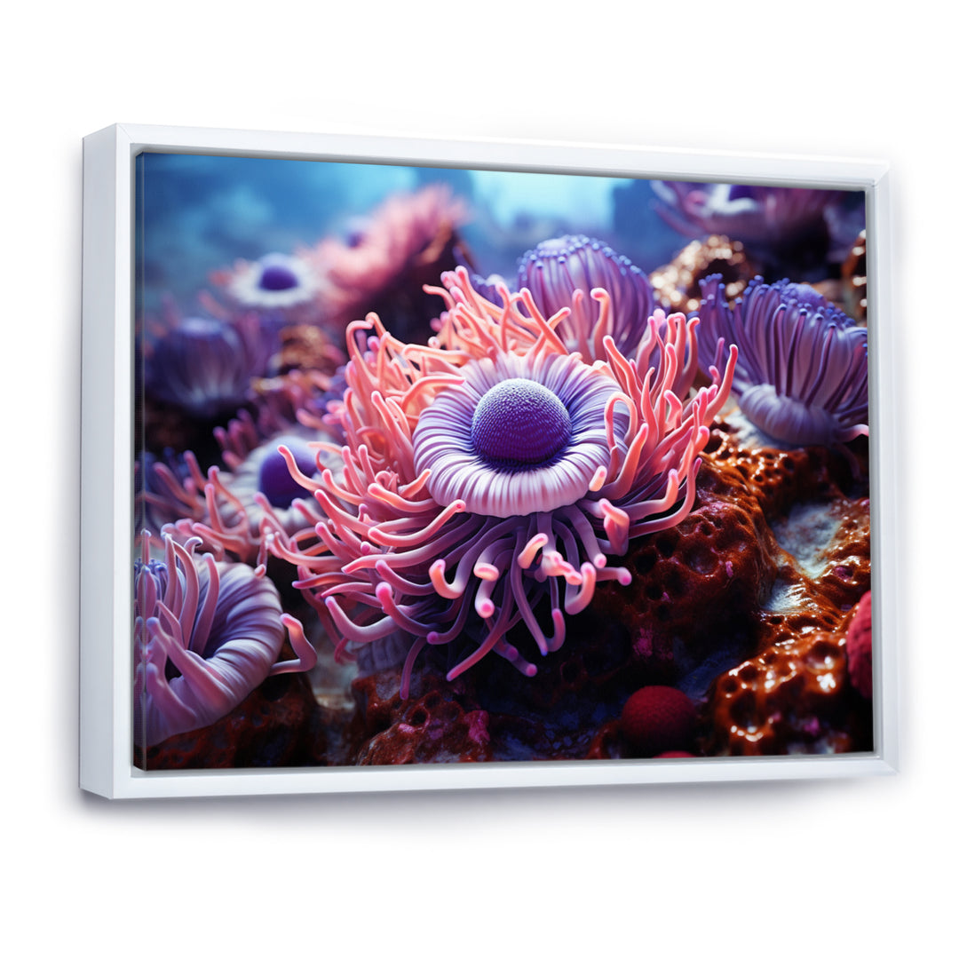 Purple Pink Marine Animals Harmony - Purple Marine Animals Wall Art