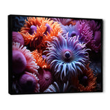 Purple Coral Marine Animals Harmony - Marine Animals Framed Canvas Art