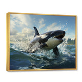White Black Marine Animals Majestic Orcas - Marine Animals Bedroom Wall Art
