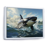 White Black Marine Animals Majestic Orcas - Marine Animals Bedroom Wall Art