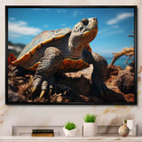 Green Blue Turtle Portrait Stunning - Marine Animals Wall Art Prints