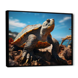 Green Blue Turtle Portrait Stunning - Marine Animals Wall Art Prints