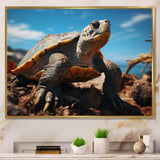 Green Blue Turtle Portrait Stunning - Marine Animals Wall Art Prints