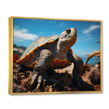 Green Blue Turtle Portrait Stunning - Marine Animals Wall Art Prints